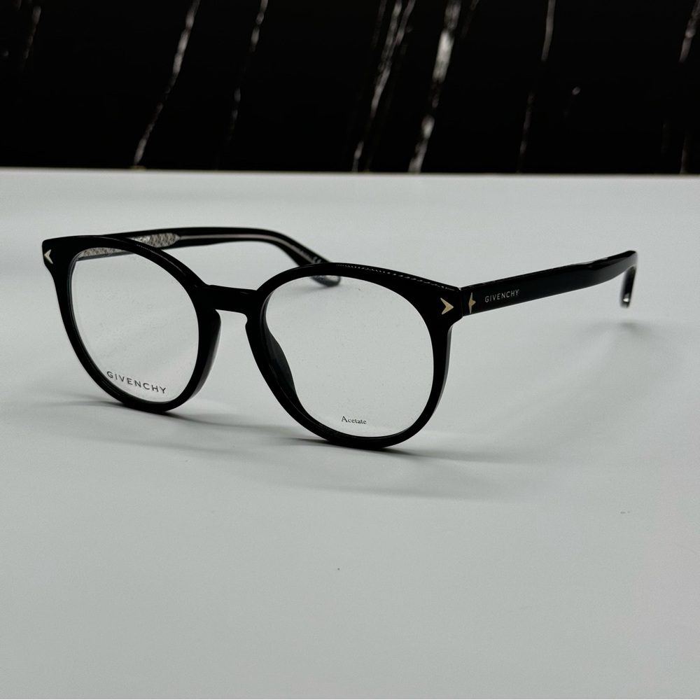 NEW GIVENCHY EYEGLASSES, GIVENCHY BLACK ROUND WOMEN EYEGLASSES GIVENCHY - Picture 2 of 8